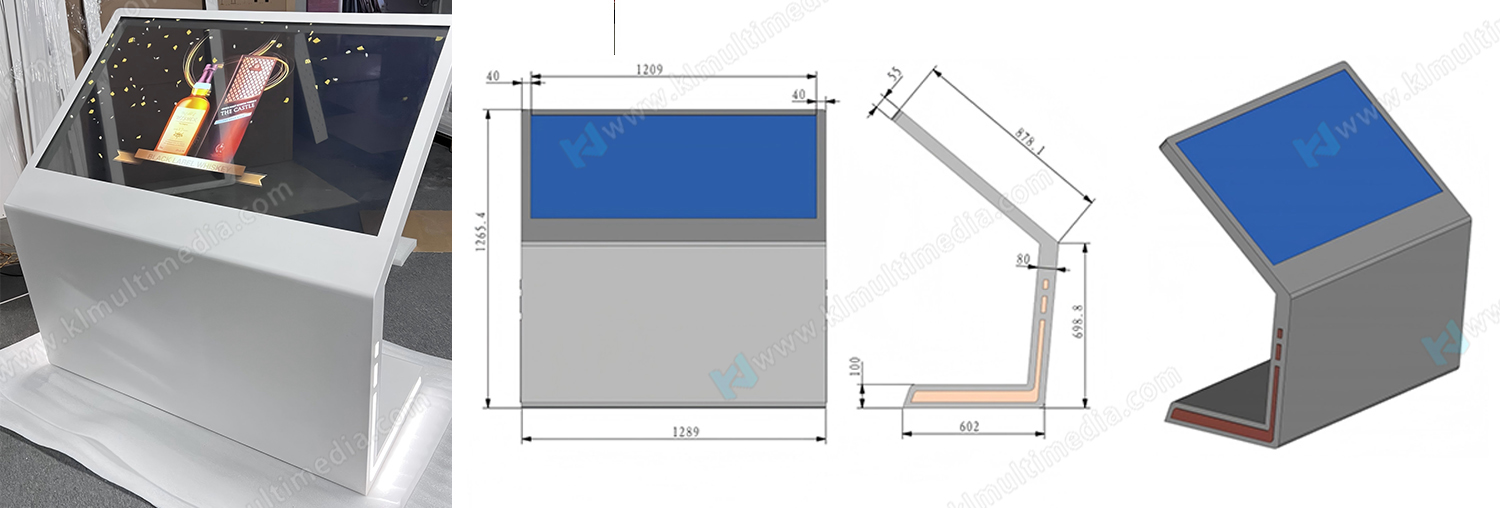 55 بوصة مائلة
