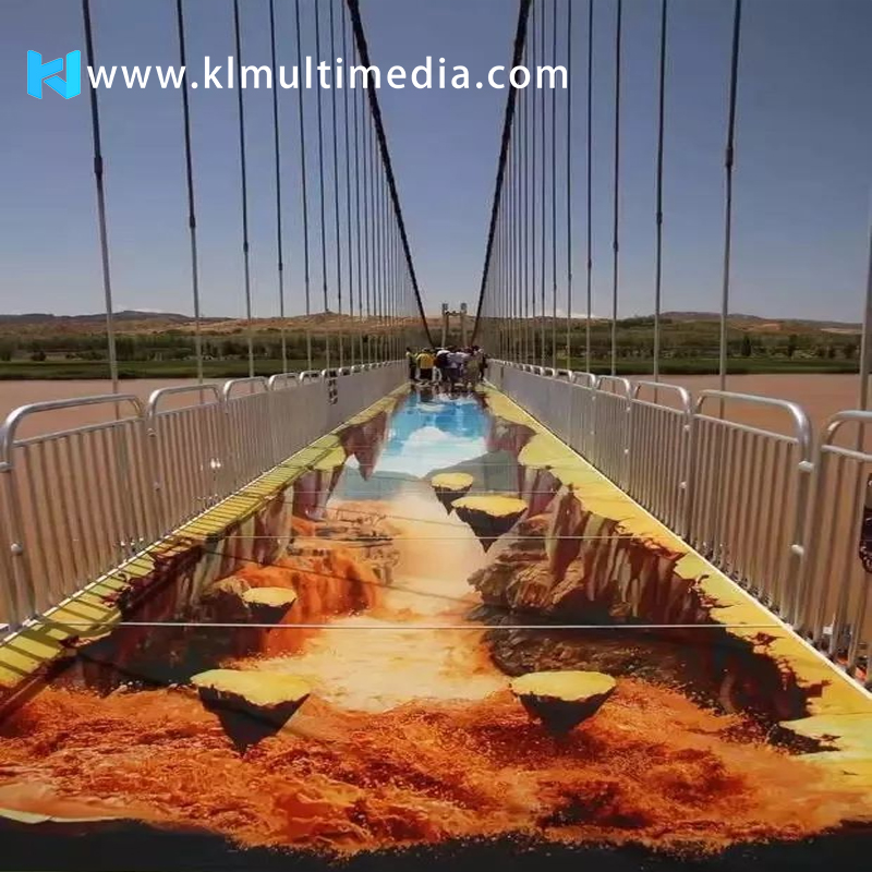 شاشة زجاجية ثلاثية الأبعاد ذات تأثير خاص